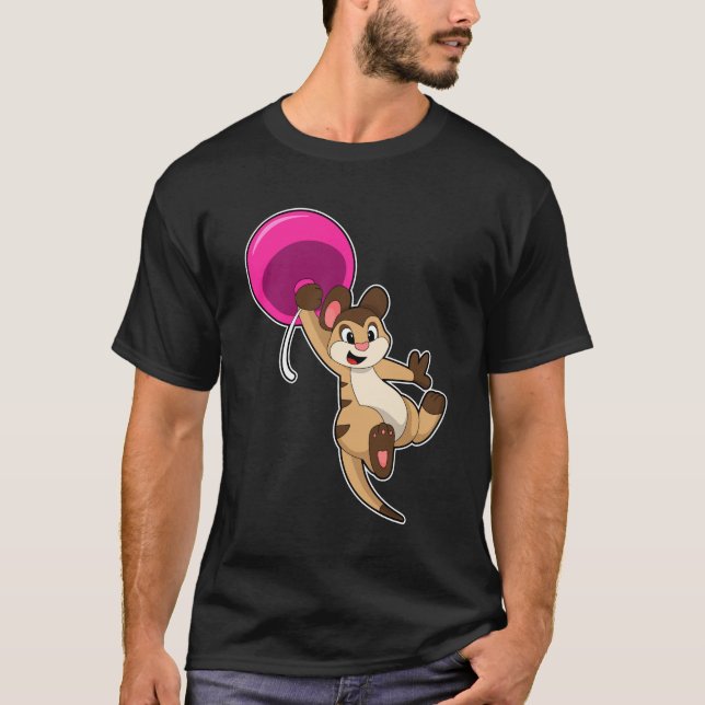 Camiseta Meerkat con globo (Anverso)