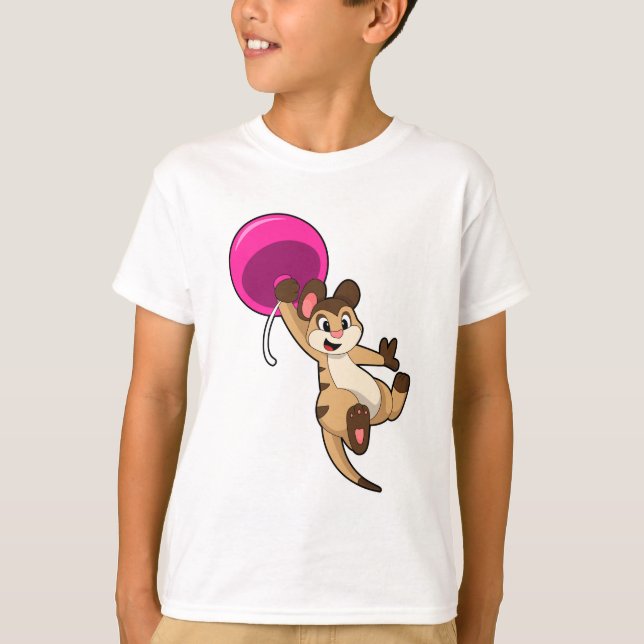 Camiseta Meerkat con globo (Anverso)
