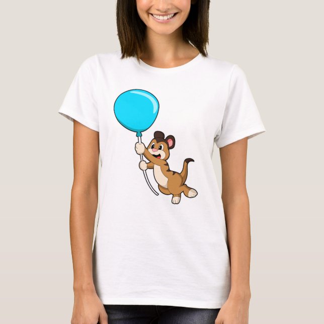 Camiseta Meerkat con globo (Anverso)