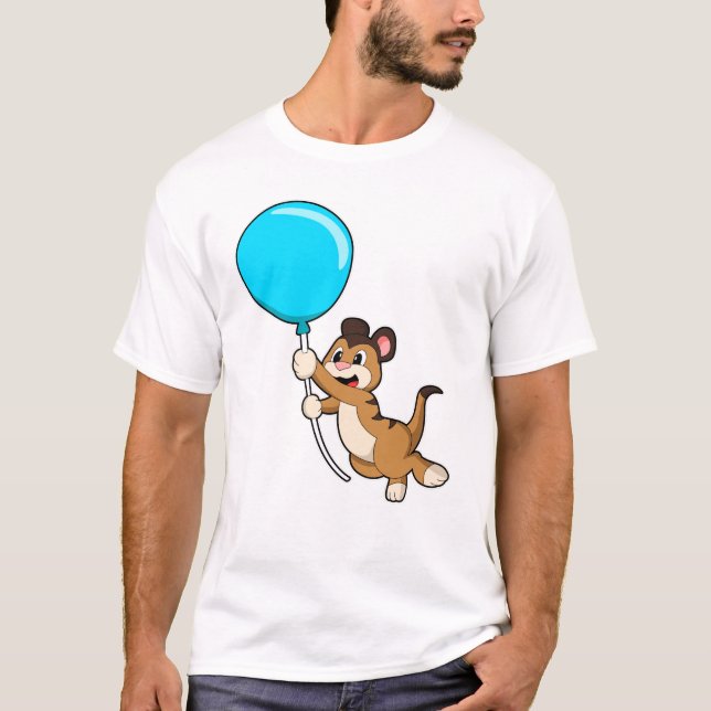 Camiseta Meerkat con globo (Anverso)