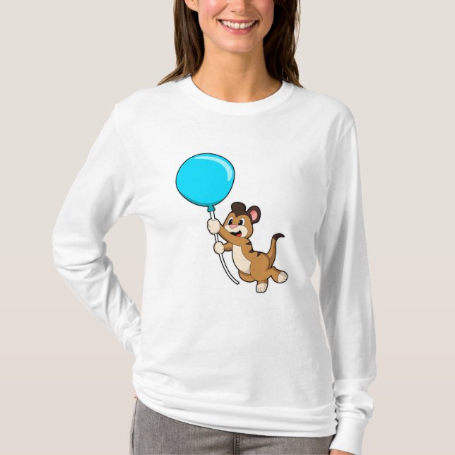 Camiseta Meerkat con globo (Anverso)