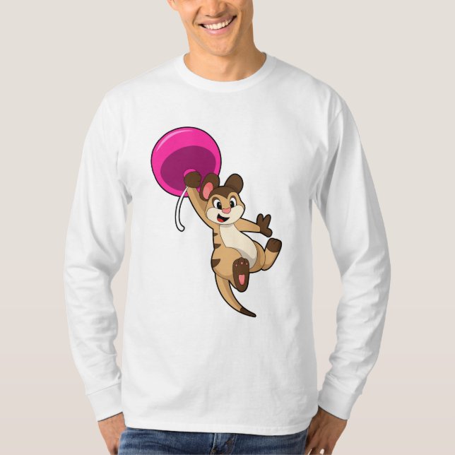 Camiseta Meerkat con globo (Anverso)