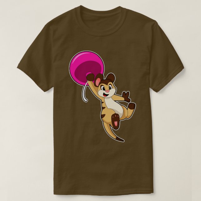 Camiseta Meerkat con globo 1 (Diseño del anverso)