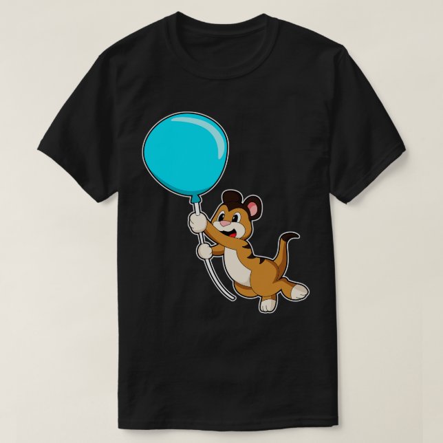 Camiseta Meerkat con globo 2 (Diseño del anverso)
