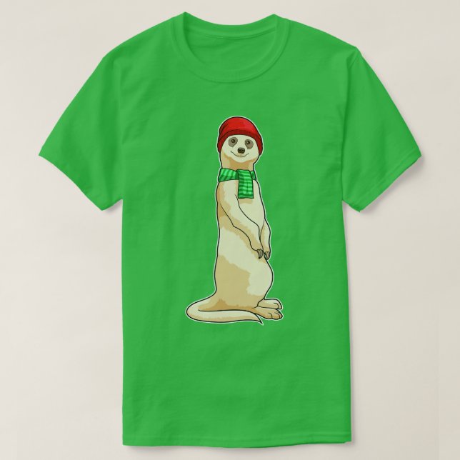 Camiseta Meerkat con Gorra y Scarf (Diseño del anverso)