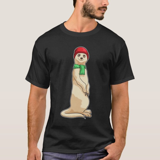 Camiseta Meerkat con Gorra y Scarf (Anverso)