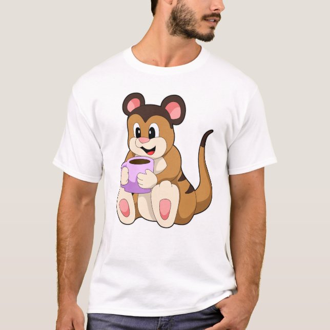 Camiseta Meerkat con la Copa de Café (Anverso)