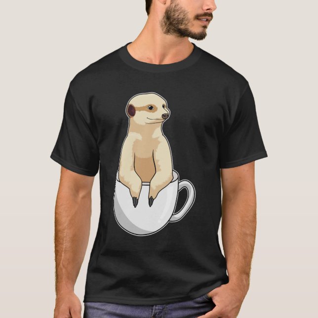 Camiseta Meerkat con la Copa de Café (Anverso)