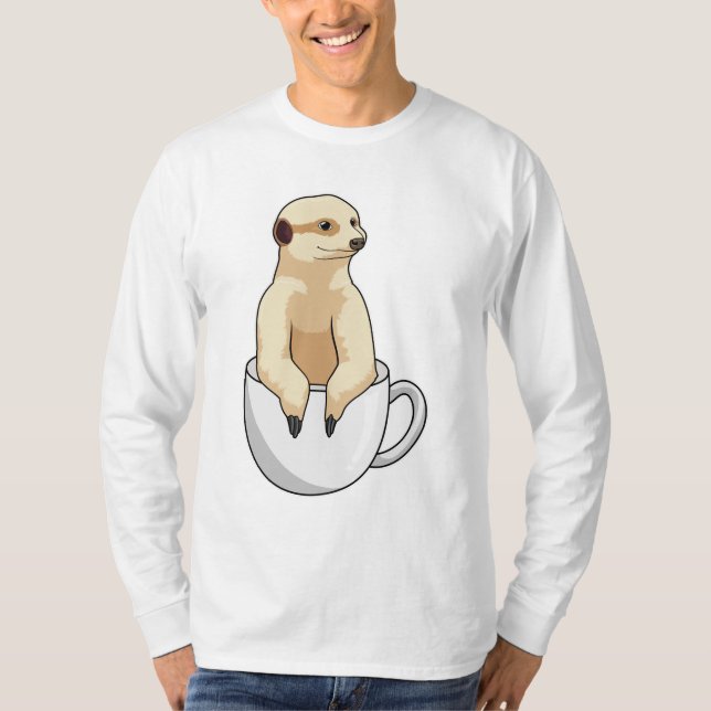 Camiseta Meerkat con la Copa de Café (Anverso)
