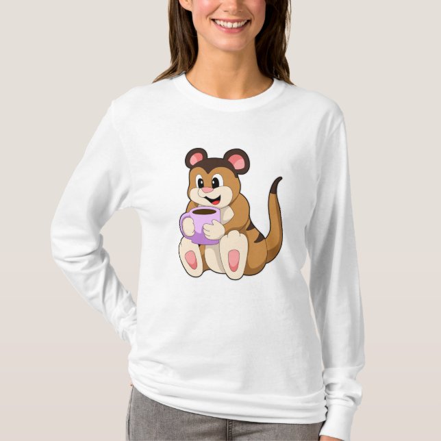 Camiseta Meerkat con la Copa de Café (Anverso)