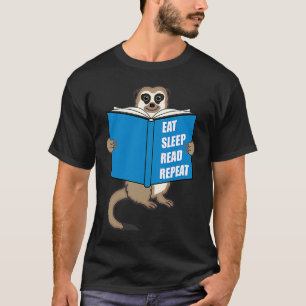 Camiseta Meerkat con libros que leen aficiones