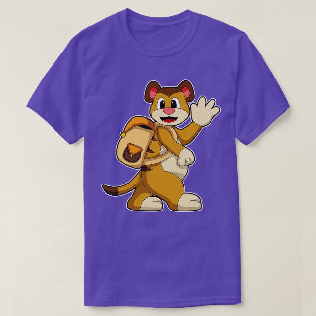 Camiseta Meerkat con mochila (Diseño del anverso)