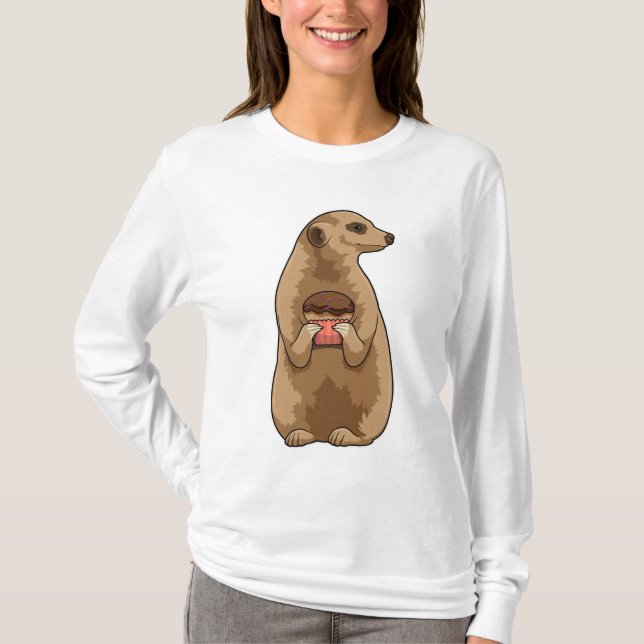 Camiseta Meerkat con Muffin (Anverso)