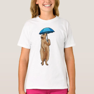 Camiseta Meerkat con paraguas