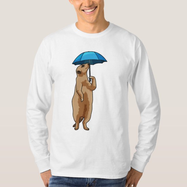 Camiseta Meerkat con paraguas (Anverso)