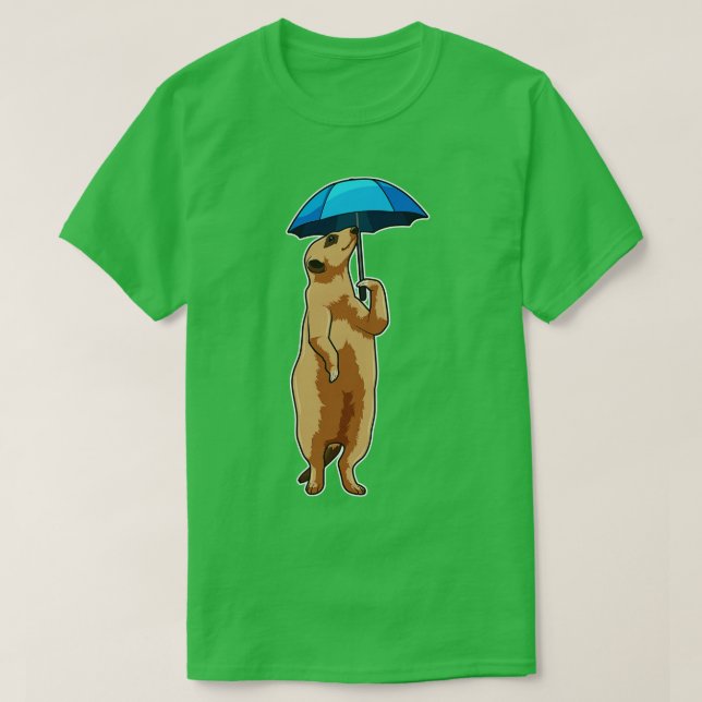 Camiseta Meerkat con paraguas (Diseño del anverso)
