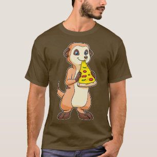 Camiseta Meerkat con pedazos de pizza