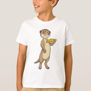 Camiseta Meerkat con pizza