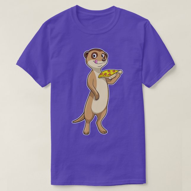 Camiseta Meerkat con pizza (Diseño del anverso)