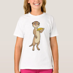 Camiseta Meerkat con pizza