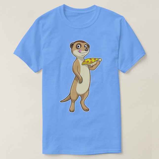 Camiseta Meerkat con pizza (Diseño del anverso)
