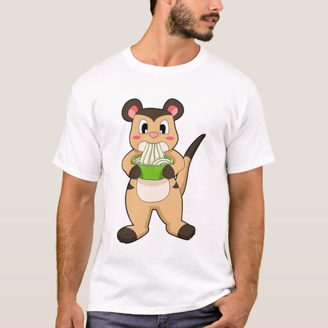 Camiseta Meerkat con Ramen (Anverso)