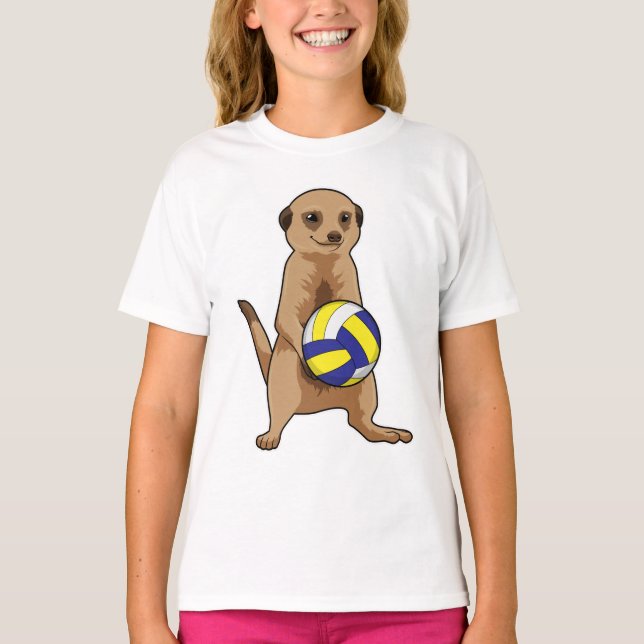 Camiseta Meerkat con voleibol (Anverso)