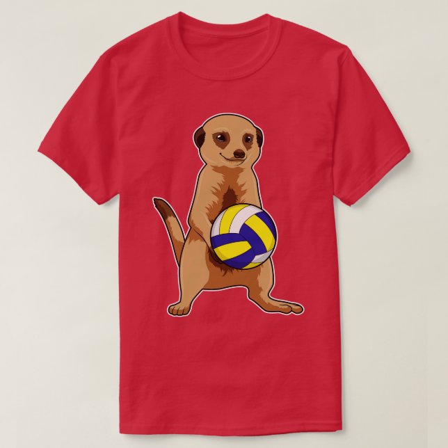 Camiseta Meerkat con voleibol (Diseño del anverso)