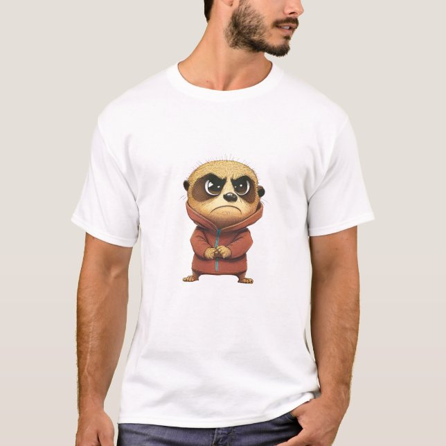 Camiseta Meerkat Cute Adorable Ilustracion humorístico (Anverso)