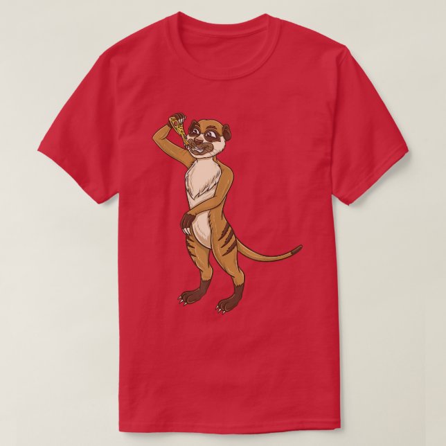 Camiseta Meerkat Eating Pizza 9232205 (Diseño del anverso)