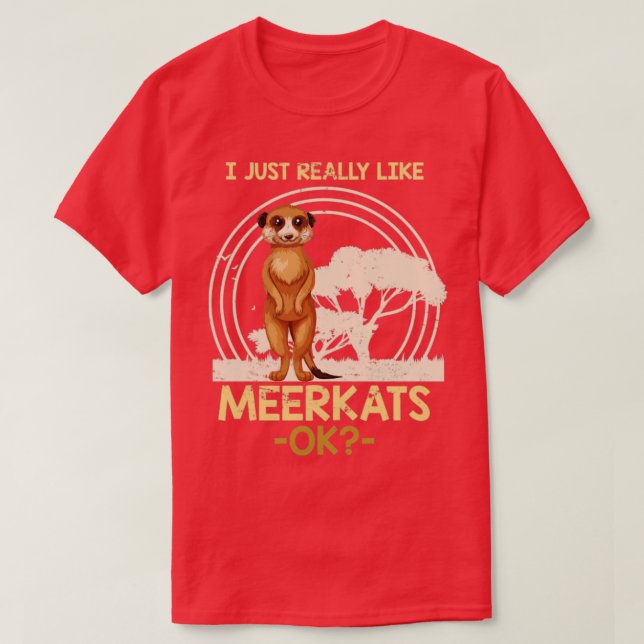 Camiseta Meerkat, el zoológico de los amantes de los animal (Diseño del anverso)