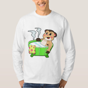 Camiseta Meerkat en bañarse en bañera