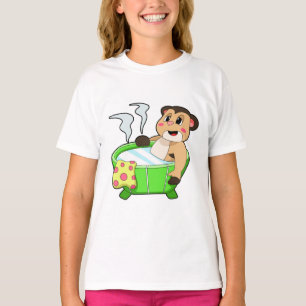 Camiseta Meerkat en bañarse en bañera