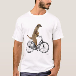 Camiseta Meerkat en bicicleta