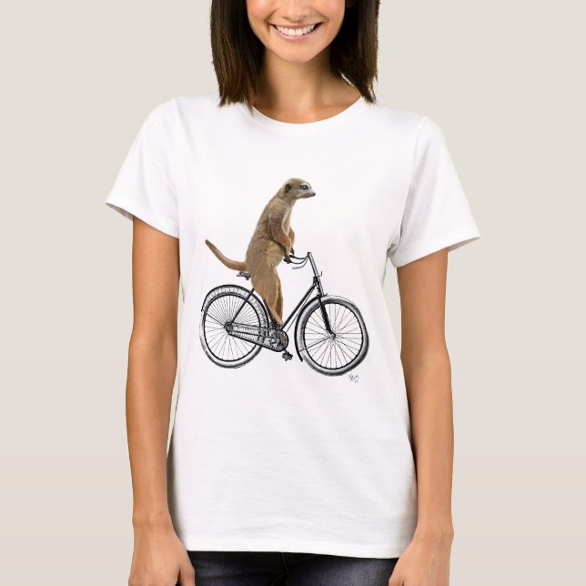 Camiseta Meerkat en bicicleta 2 (Anverso)