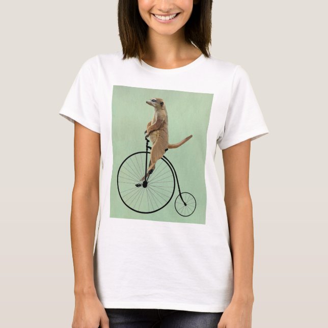 Camiseta Meerkat en Black Penny Farthing 2 (Anverso)