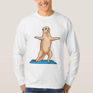 Camiseta Meerkat en ejercicio Fitness Stretching