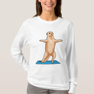 Camiseta Meerkat en ejercicio Fitness Stretching