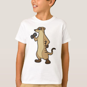 Camiseta Meerkat en entrenamiento de fuerza con Dumbbell