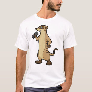 Camiseta Meerkat en entrenamiento de fuerza con Dumbbell