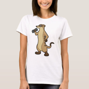 Camiseta Meerkat en entrenamiento de fuerza con Dumbbell