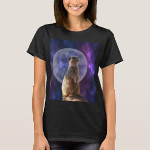 Camiseta Meerkat En La Noche Azul De La Luna Llena,