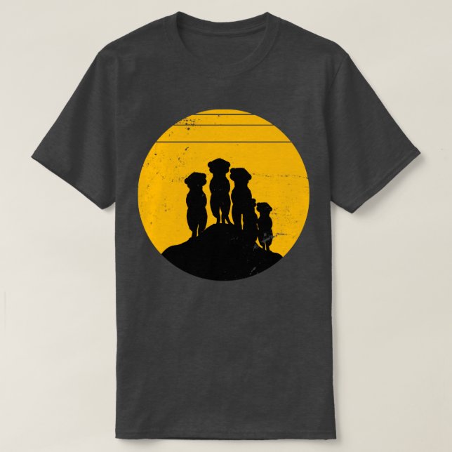 Camiseta Meerkat Family Retro Meerkat (Diseño del anverso)