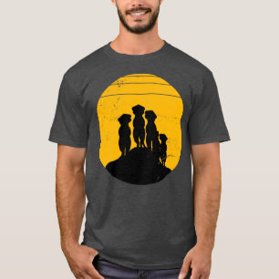 Camiseta Meerkat Family Retro Meerkat