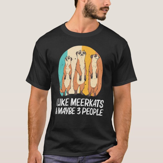 Camiseta Meerkat For Men Women Retro Wildlife Zoo Animal (Anverso)