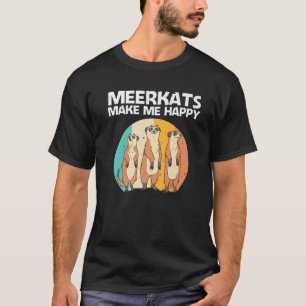 Camiseta Meerkat Gracioso Para Hombres Mujeres Retro Zoológ