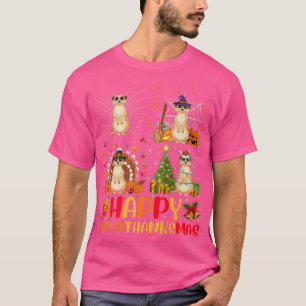 Camiseta Meerkat Hallothan, Navidades del Día de Acción de