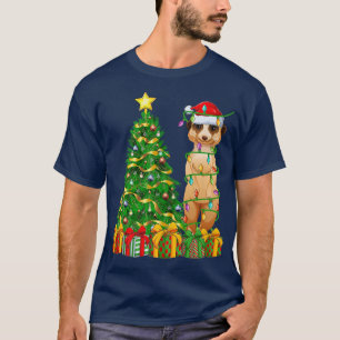 Camiseta Meerkat Iluminación de árbol de navidad coincidien