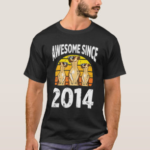 Camiseta Meerkat Impresionante Desde 2014 8º Cumpleaños Hac