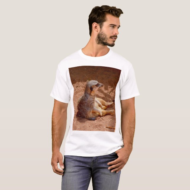 Camiseta Meerkat Lazy Days, (Anverso completo)